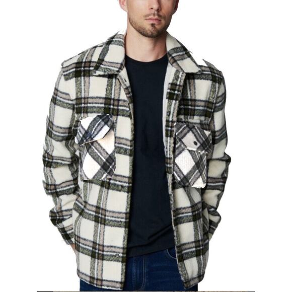 Blank NYC Mens Oversize 30% Wool Plaid Jacket Size M - Picture 6 of 7